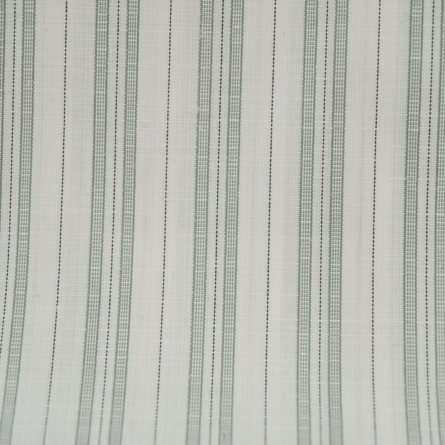 Cotton Blend - Color: White & Grey Stripe - Width: 58 inches