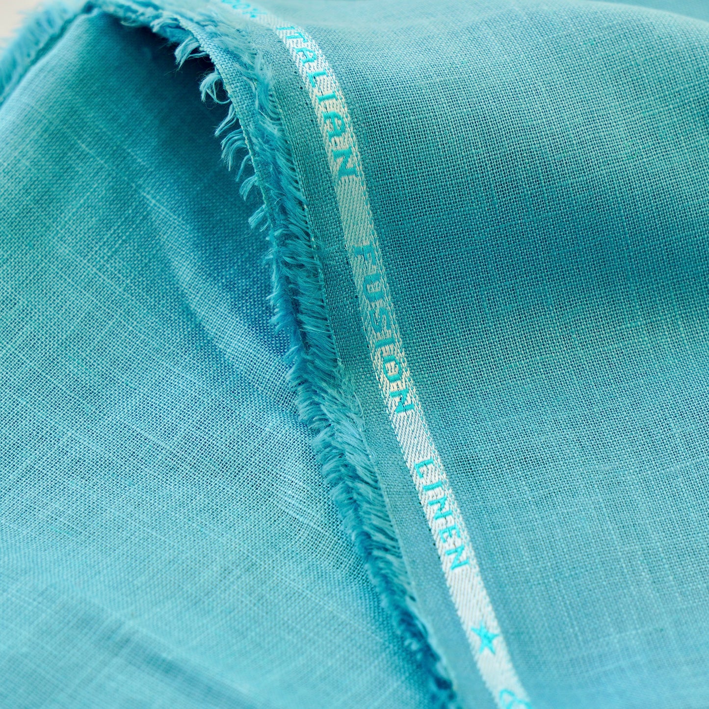 Pure Linen Blend 60 Lea - Color: Teal - Width: 58 inches
