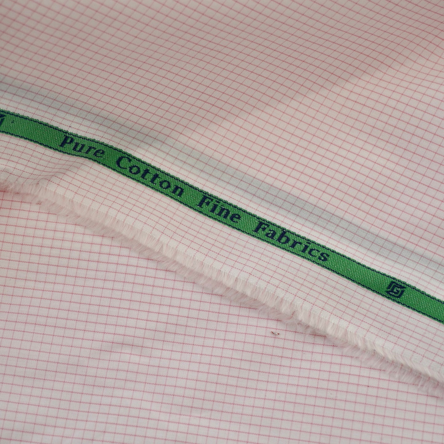 Pure Giza Cotton - Color - Pink Micro Checked - Width: 58 inches