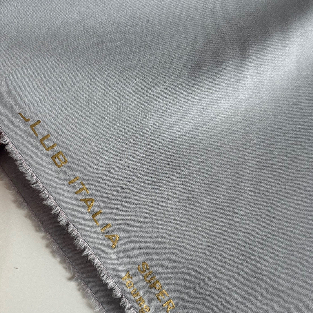 Club Italia Premium Stretchable Cotton -Color: Grey - Width: 58 inches
