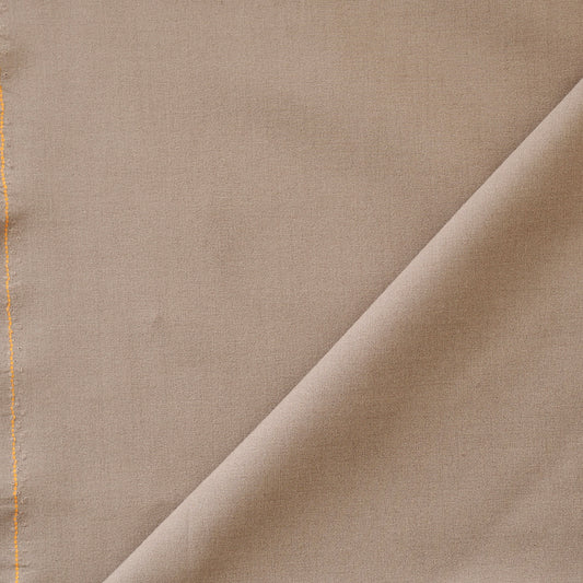 Khaki -Unstitched 2-way  Stretchable 58 inch width. Suiting/Trouser Material-Non iron fabric- Superior Comfort.