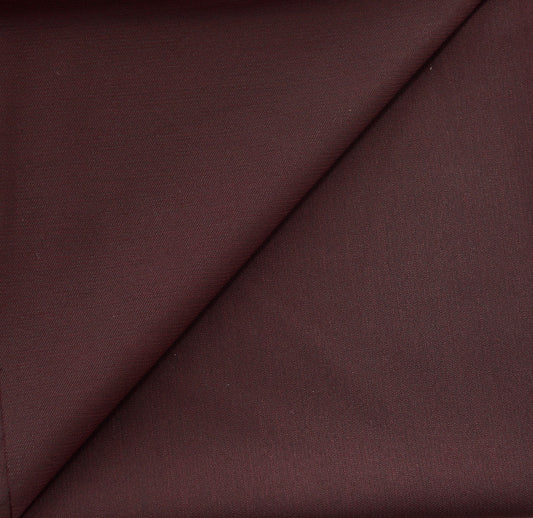 Dark Maroon- Stretchable Suiting/Trouser Material-Non iron fabric- Superior Comfort.