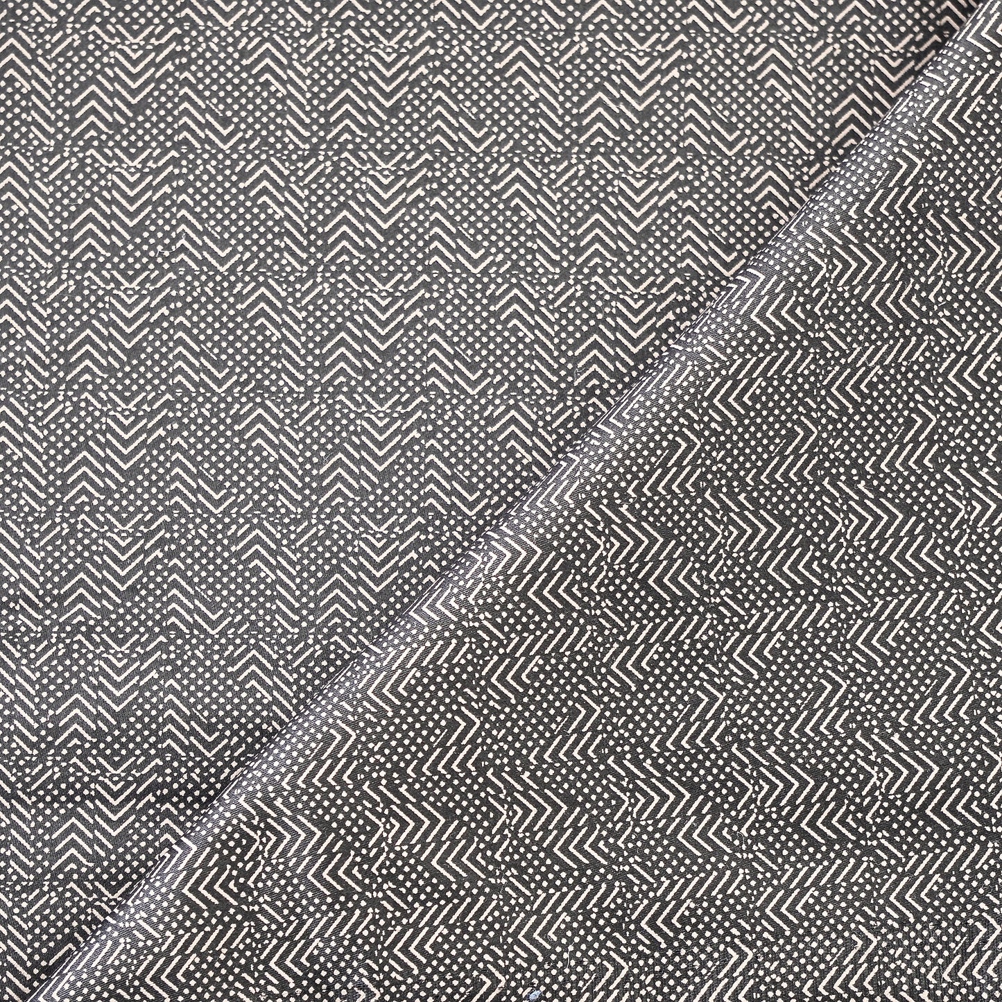 Cotton - Color: Black Printed - Width: 58 inches