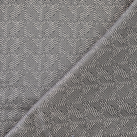 Cotton - Color: Black Printed - Width: 58 inches