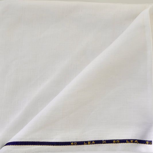 Pure Linen Color: White- 60 LEA  Width: 58 inches