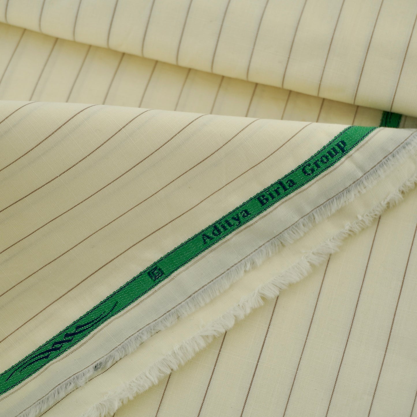 Pure Giza Cotton -Color: Yellow Stripe - Width: 58 inches