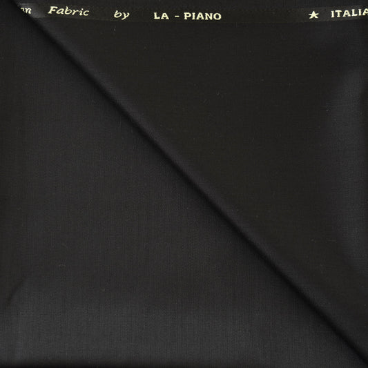 Jet Black Classic -  Imported Suiting/Trouser Material-Non iron fabric- Superior Comfort.