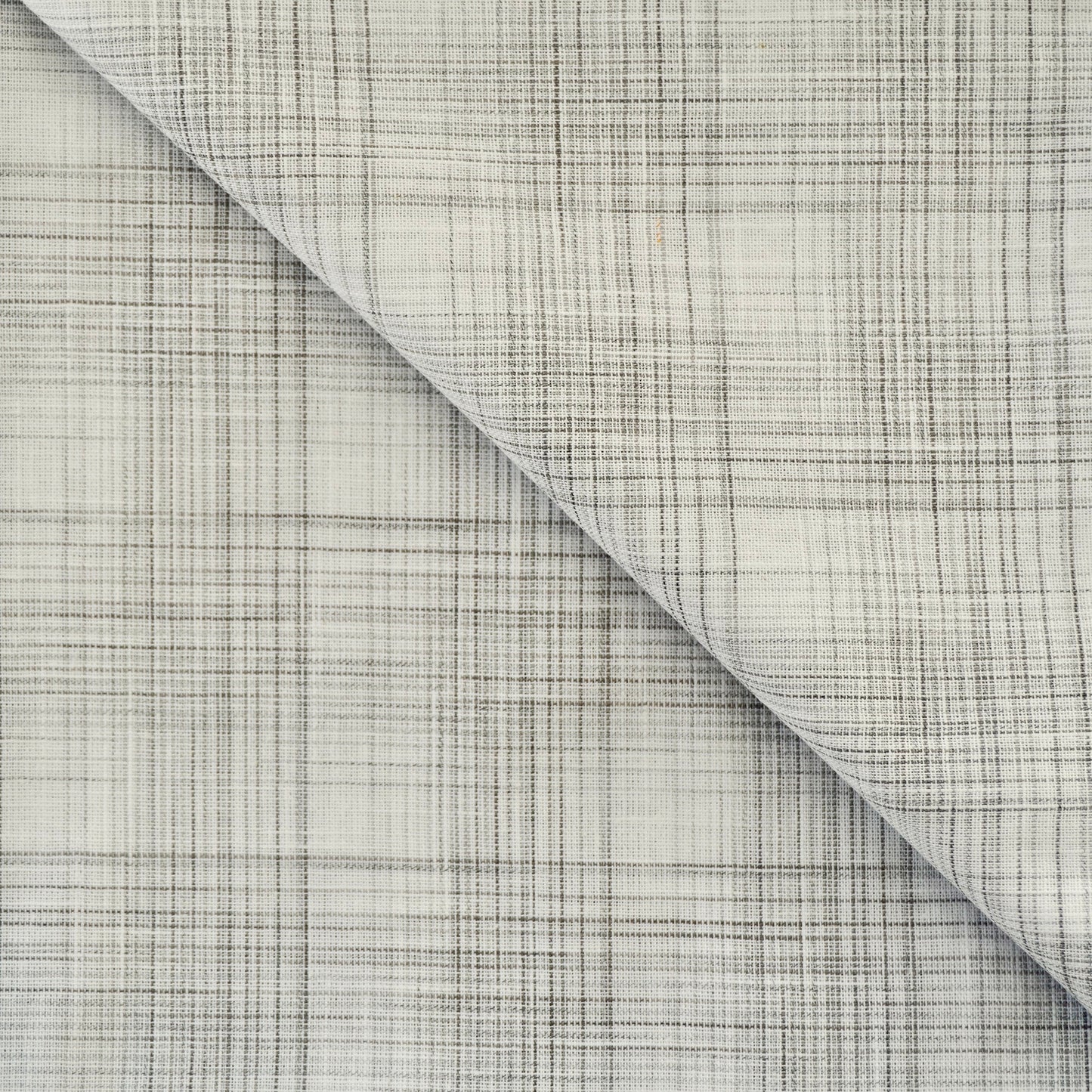 Linen Blend 40 Lea - Color: Grey Checked - Width: 58 inches