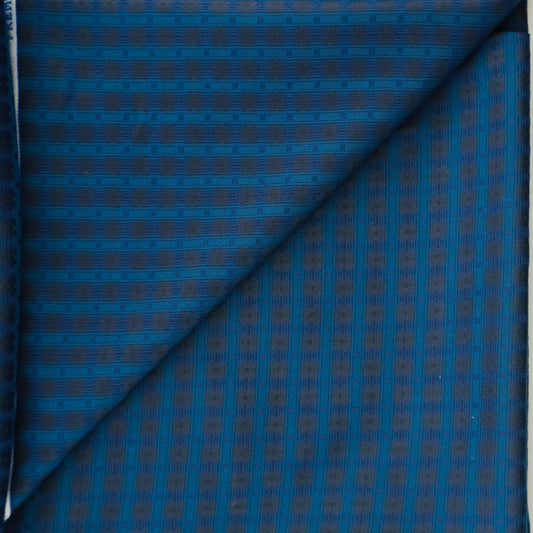 100% Bamboo Cotton - Color: Blue Jacquard Stripe - Width: 58 inches