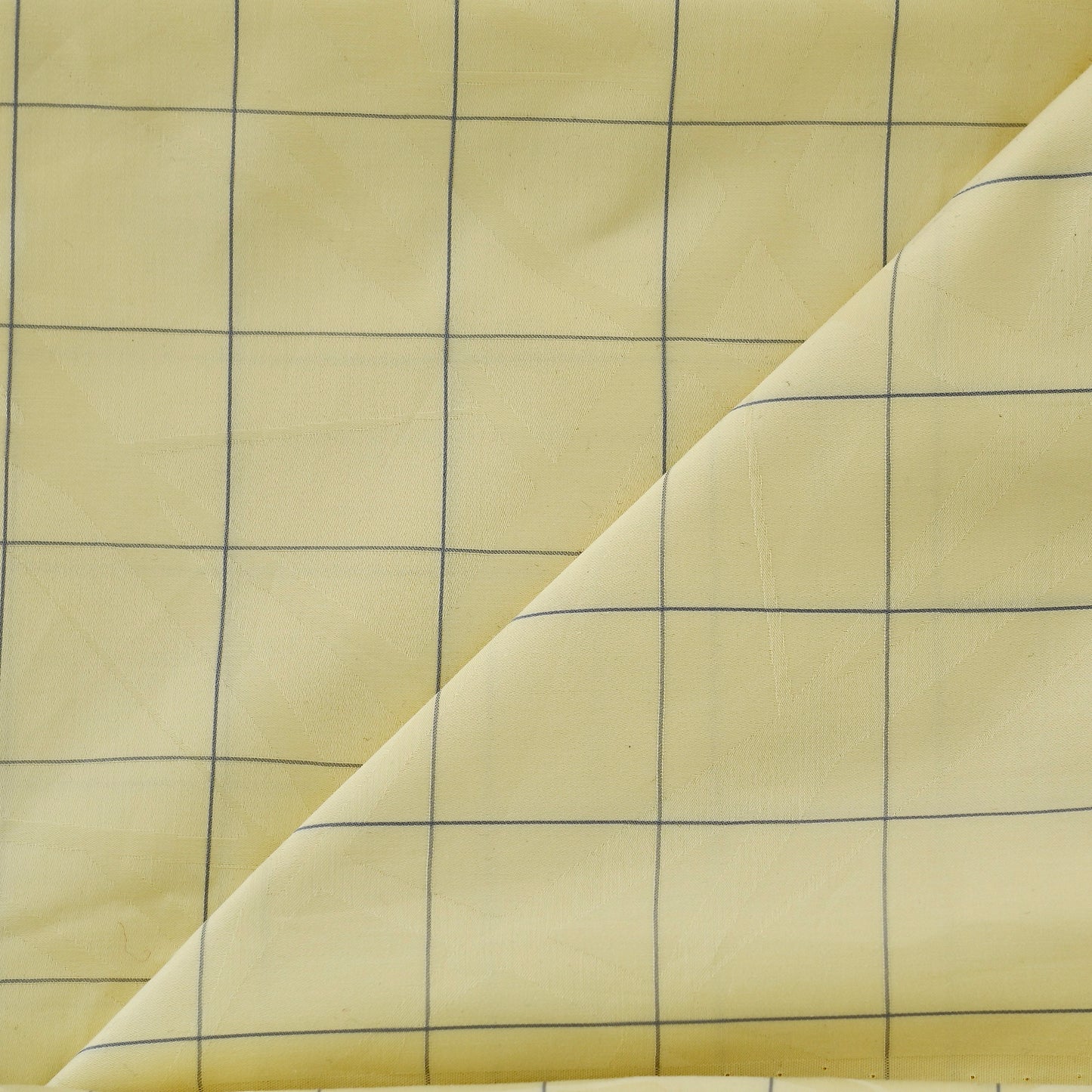 Luthai Premium Supima Cotton -Color: Yellow Checked - Width: 58 inches