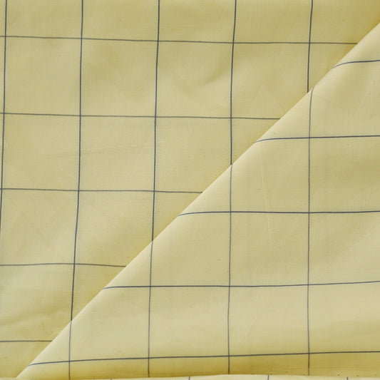 Luthai Premium Supima Cotton -Color: Yellow Checked - Width: 58 inches