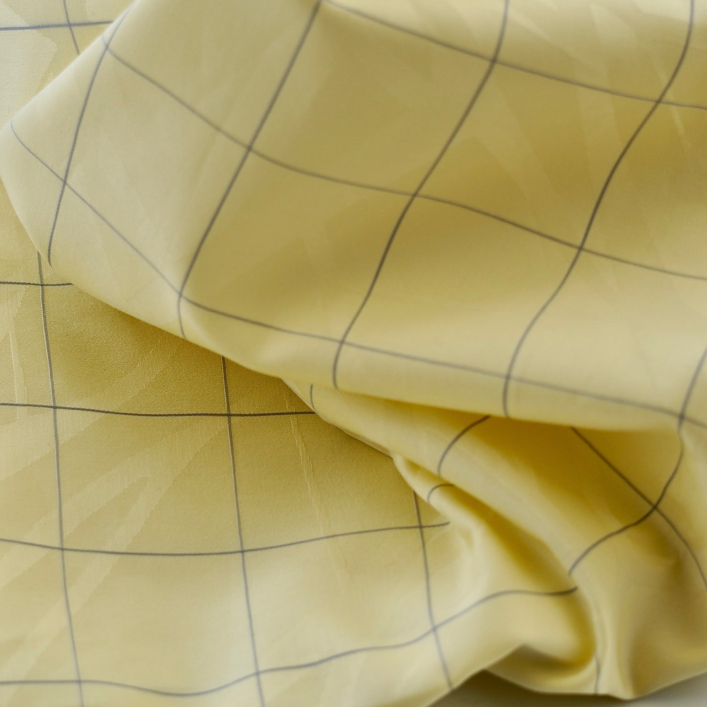 Luthai Premium Supima Cotton -Color: Yellow Checked - Width: 58 inches