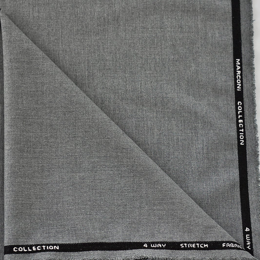 Light Grey-Stretchable Suiting/Trouser Material-Non iron fabric- Superior Comfort.