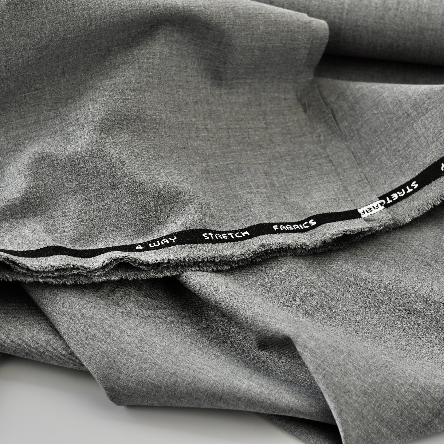 Light Grey-Stretchable Suiting/Trouser Material-Non iron fabric- Superior Comfort.